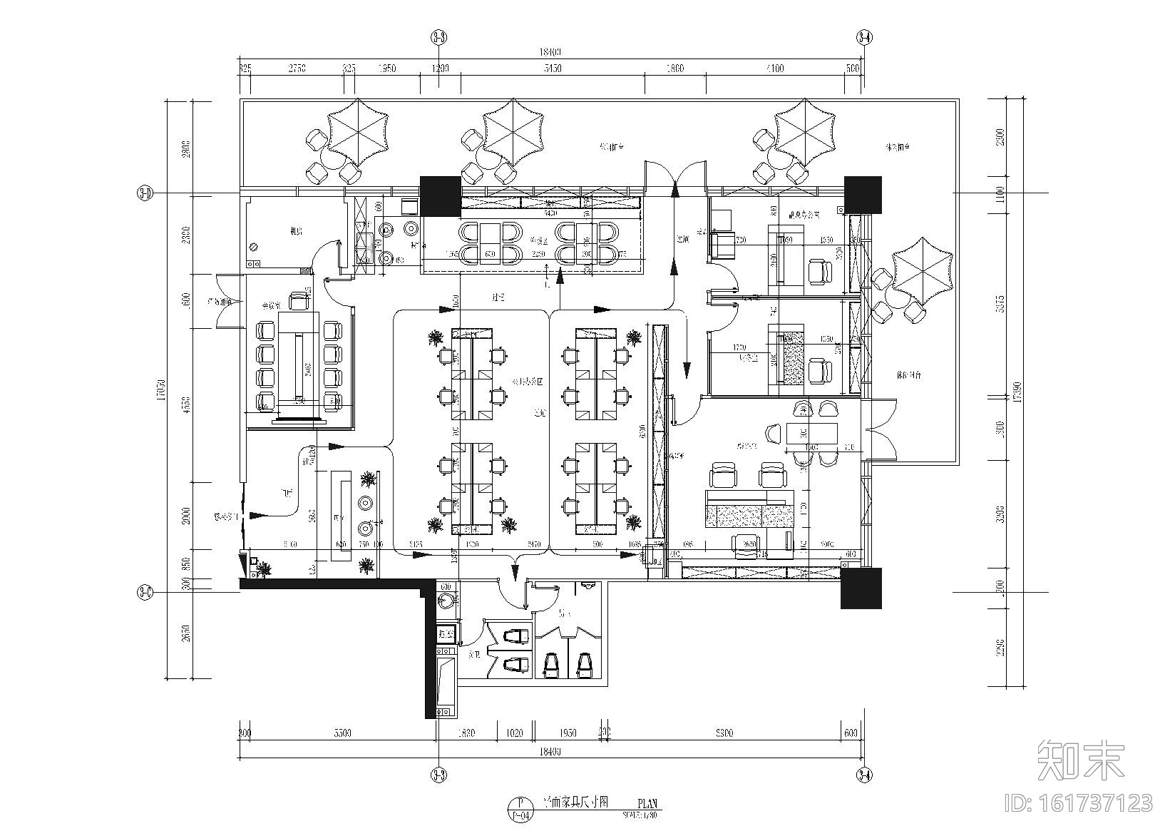 [广东]东莞市德高装饰有限公司办公室施工图cad施工图下载【ID:161737123】