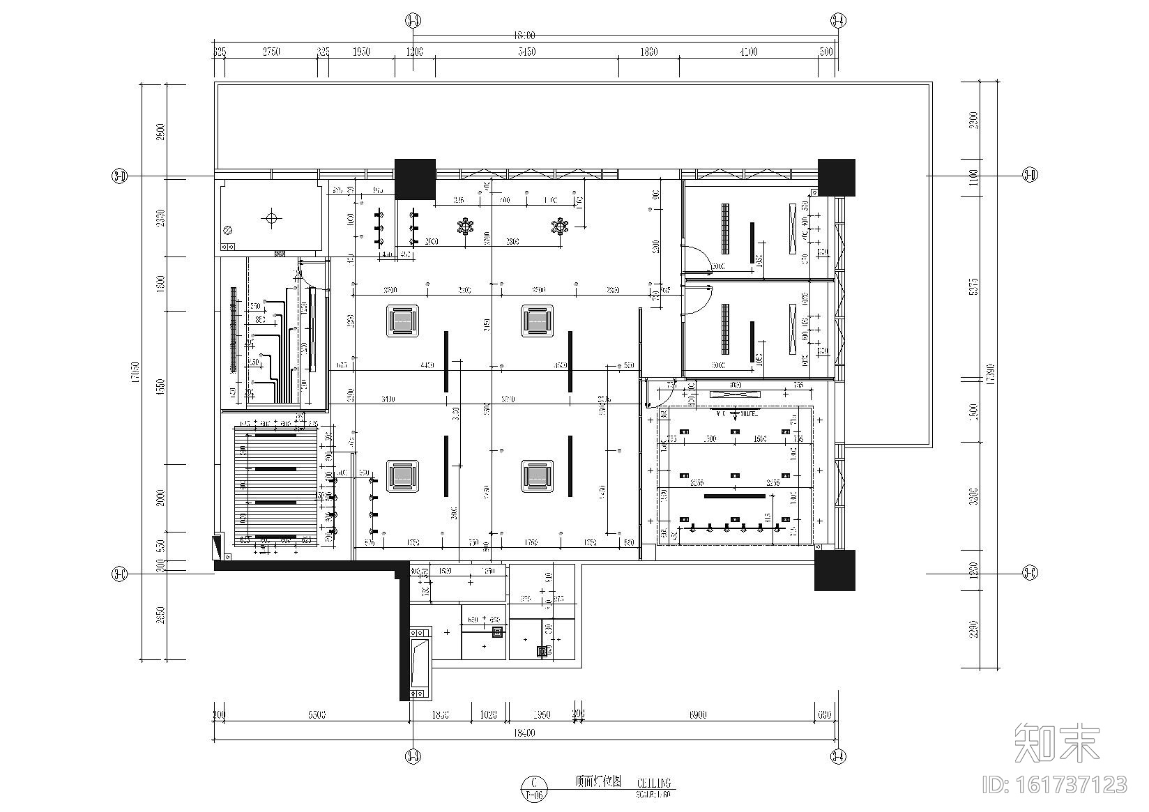 [广东]东莞市德高装饰有限公司办公室施工图cad施工图下载【ID:161737123】