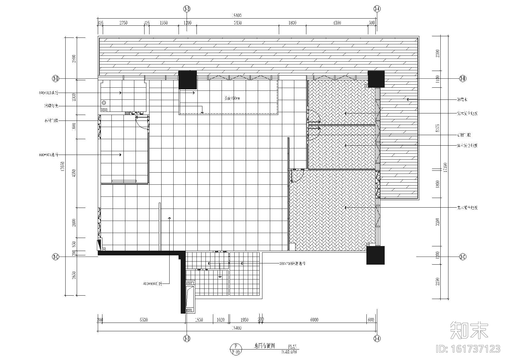 [广东]东莞市德高装饰有限公司办公室施工图cad施工图下载【ID:161737123】