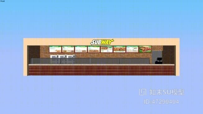 希尔代尔广场地铁满载SU模型下载【ID:47290404】