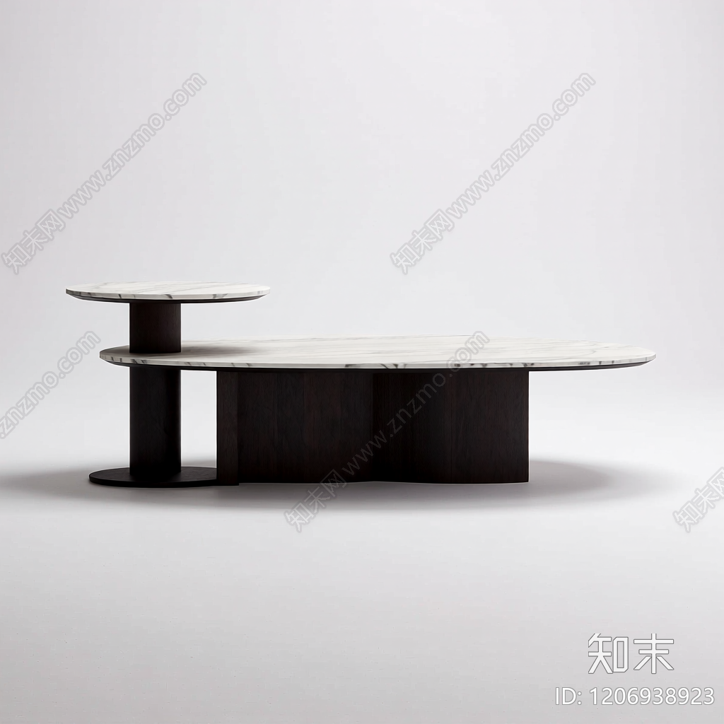 大理石茶几组合3D模型下载【ID:1206938923】