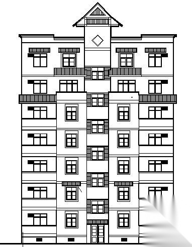 天奇花园小区F区住宅楼建筑方案图cad施工图下载【ID:149848147】