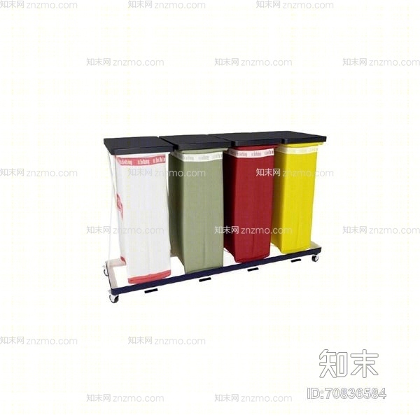 塑料垃圾桶3D模型下载【ID:70836584】