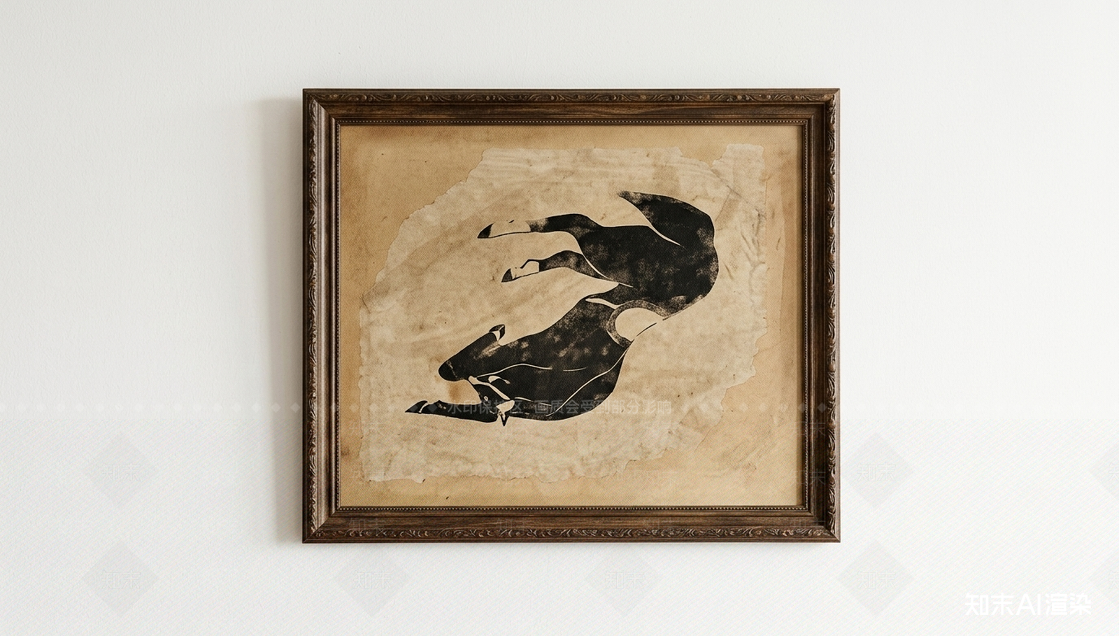 复古风格装饰画挂画SU模型下载【ID:1227574072】