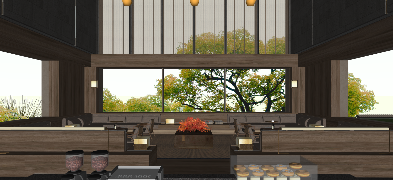侘寂咖啡厅SU模型下载【ID:1222286686】
