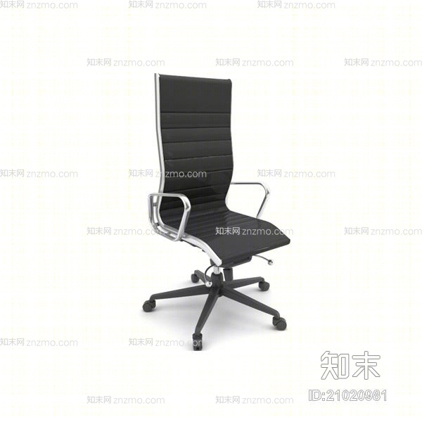 现代黑色布艺电脑椅3D模型下载【ID:21020981】