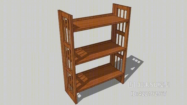 可折叠的3架bookcase（动态）SU模型下载【ID:422102567】