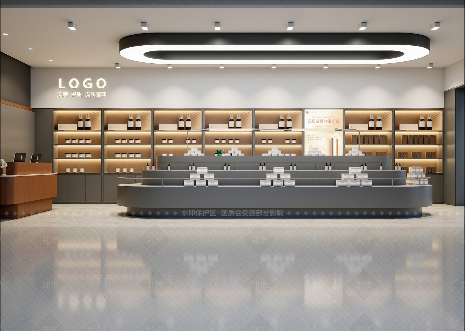 现代化妆品展台3D模型下载【ID:1214960831】