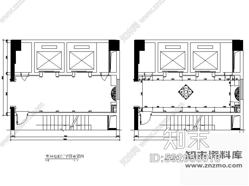 施工图成都某客房电梯厅室内装修图含效果cad施工图下载【ID:532056616】