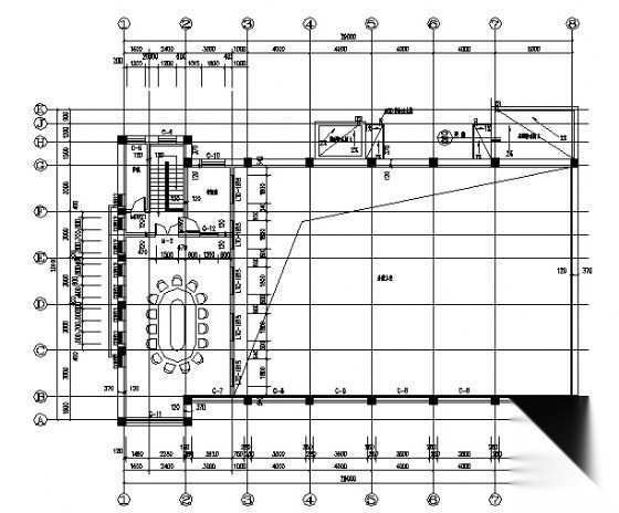 某县二层会堂建筑方案图cad施工图下载【ID:166735144】