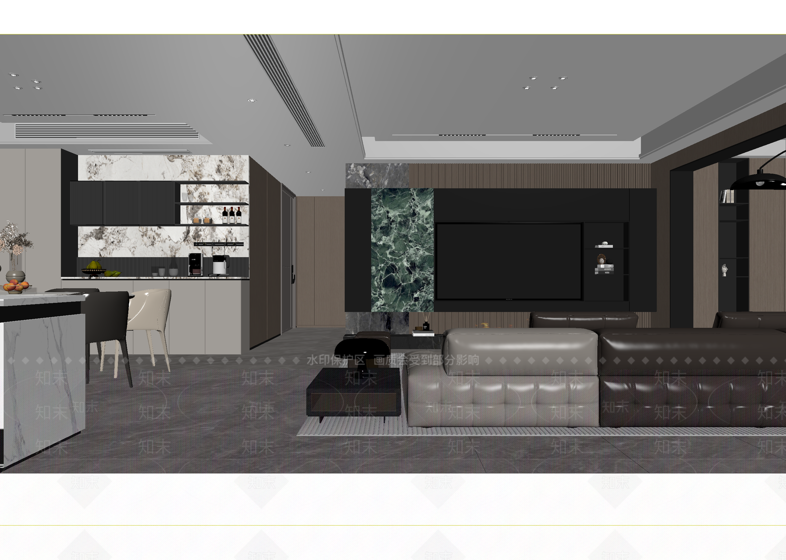 现代客餐厅3D模型下载【ID:1215185295】