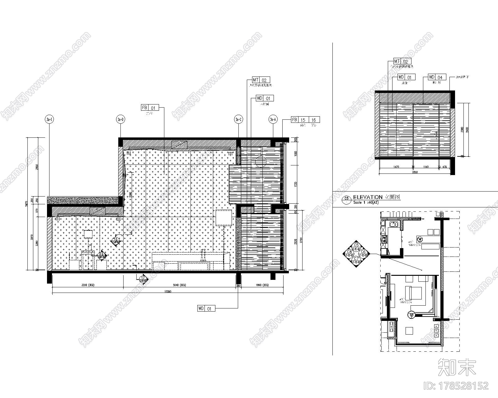 [广东]小户型两居室样板房室内装修施工图施工图下载【ID:178528152】