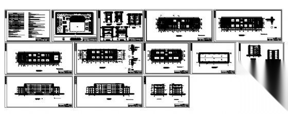 四川省某学校附属学院五层教学楼建筑施工图cad施工图下载【ID:151575143】