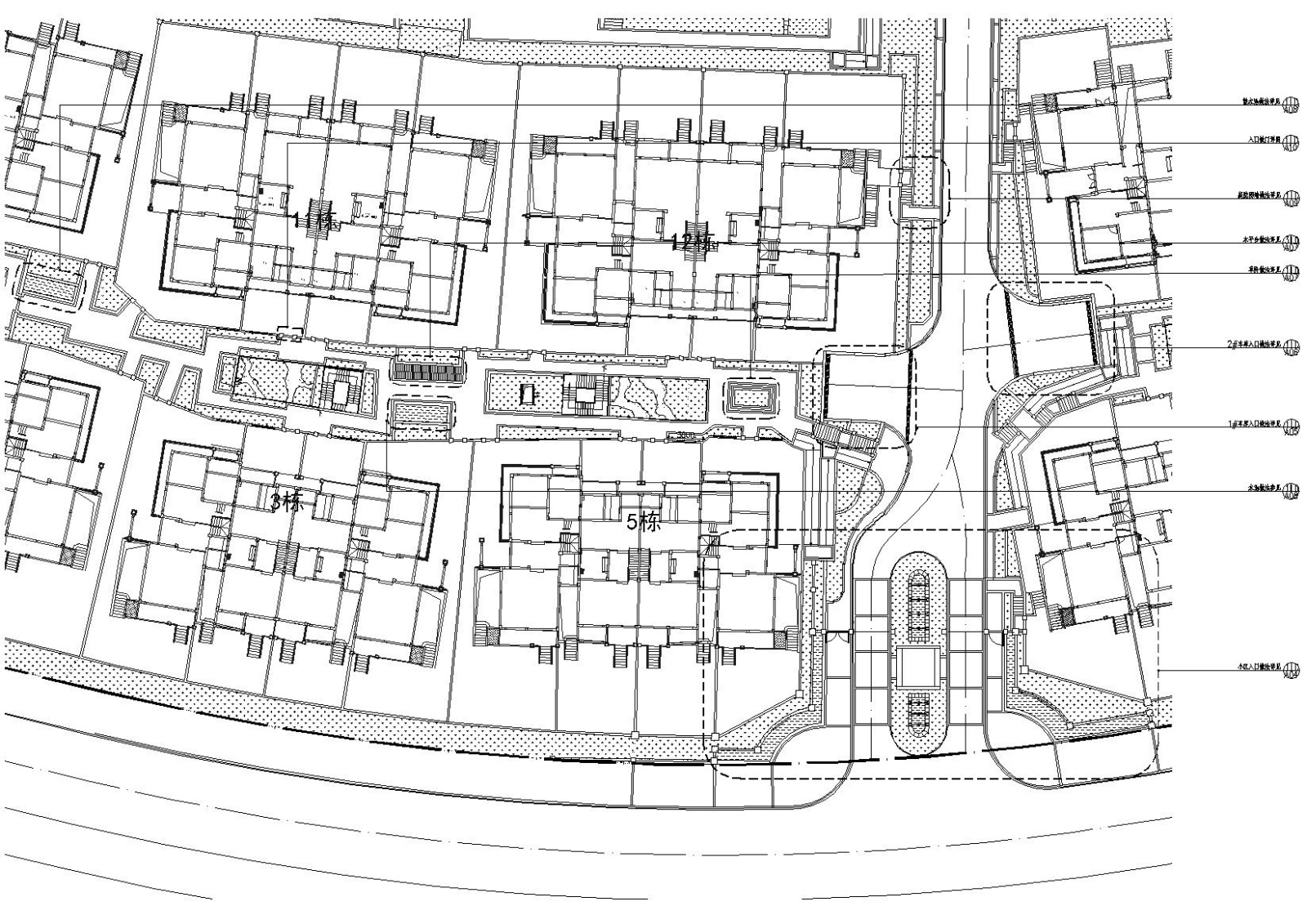 ​[四川]香碧歌别墅区景观设计全套施工图cad施工图下载【ID:160690125】