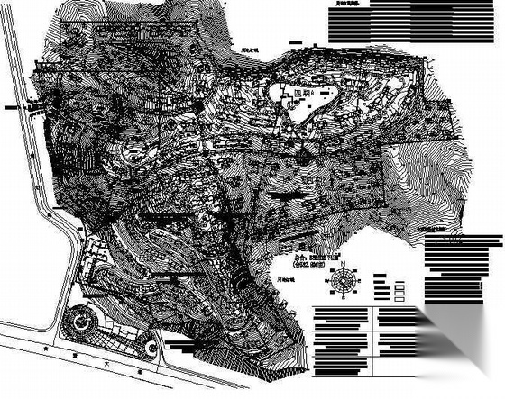 [广西]某山地小区景观总平及私家园林方案cad施工图下载【ID:161064145】