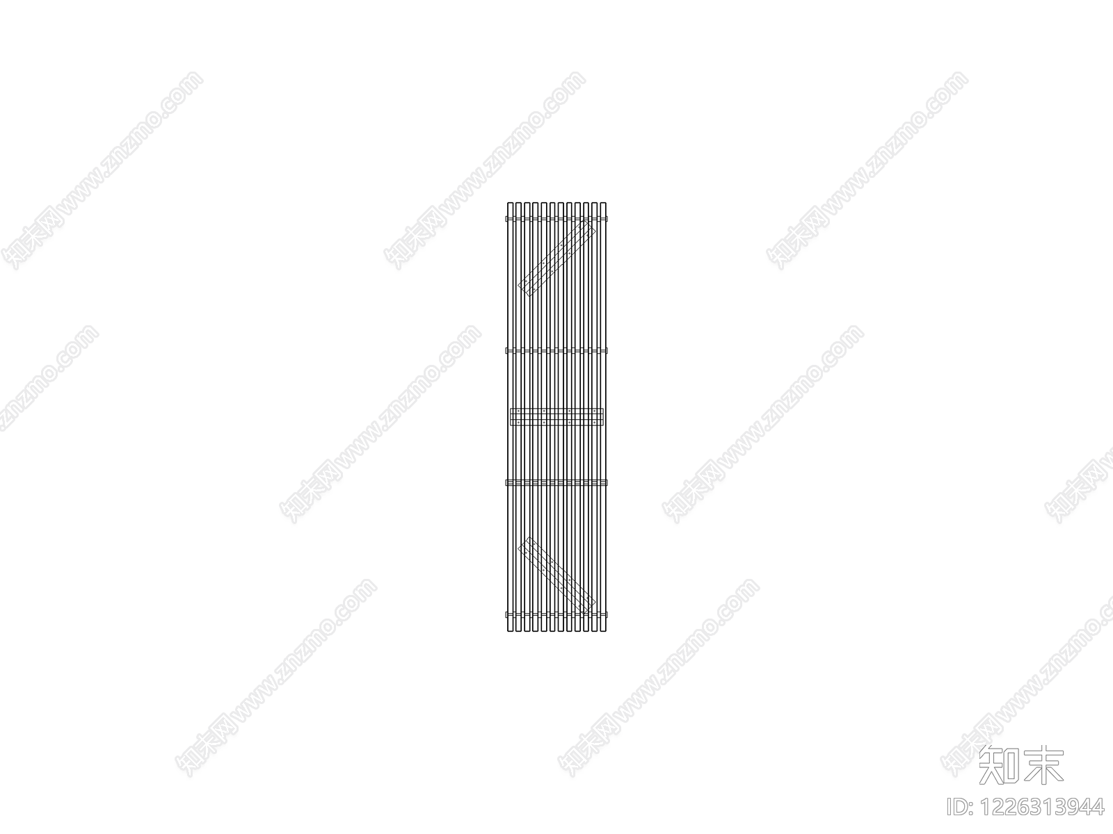 屏风隔断cad施工图下载【ID:1226313944】