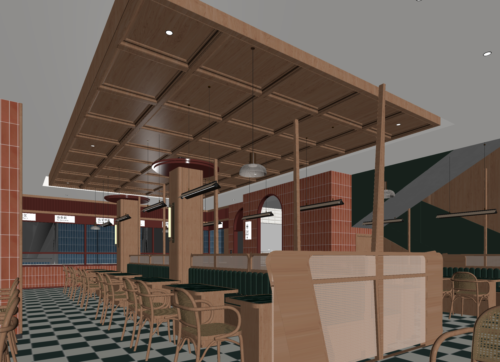 现代西餐厅3D模型下载【ID:1214295543】