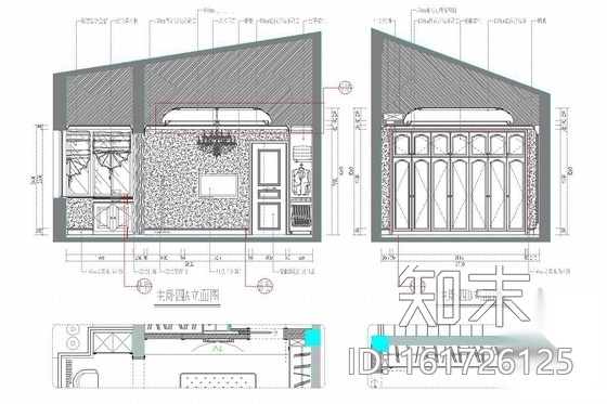 [泉州]时尚生活中心简欧三层别墅室内装修图cad施工图下载【ID:161726125】