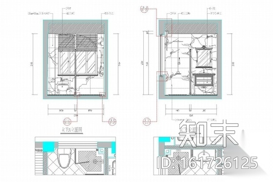 [泉州]时尚生活中心简欧三层别墅室内装修图cad施工图下载【ID:161726125】