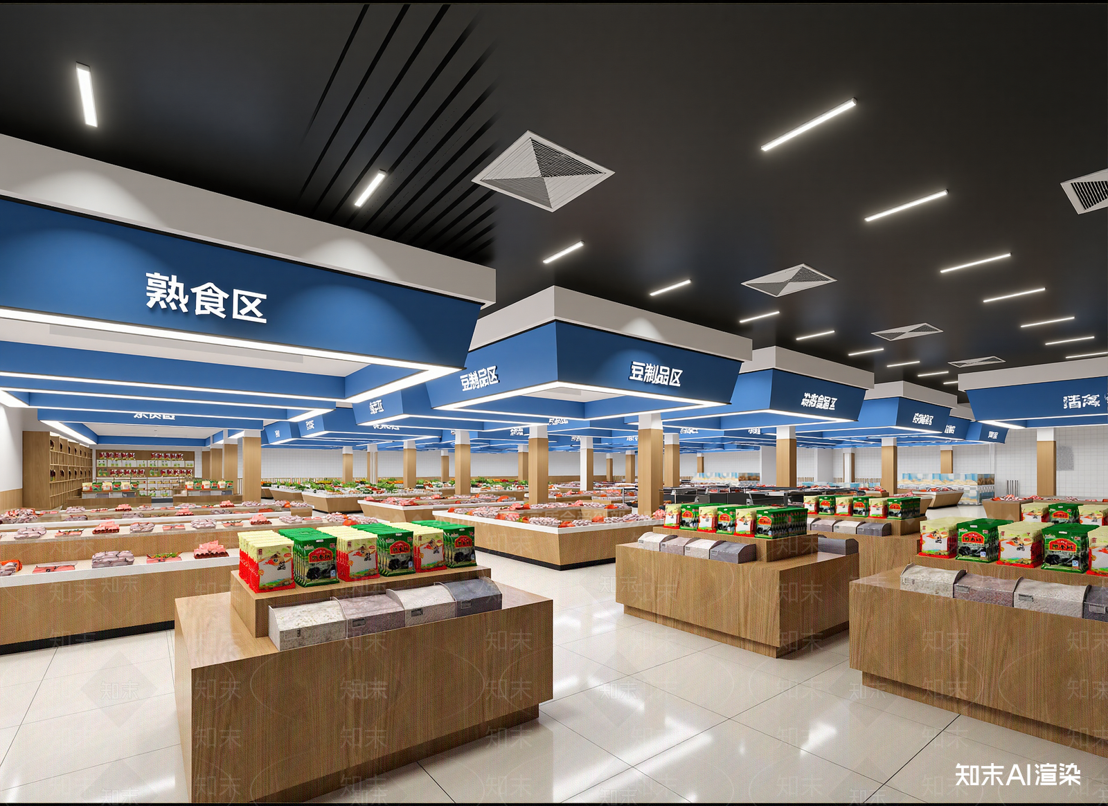 现代超市3D模型下载【ID:1213884023】