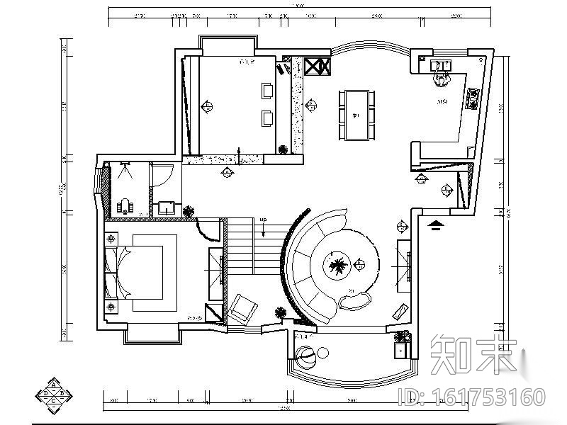 [广州]别墅样板房施工图I期cad施工图下载【ID:161753160】