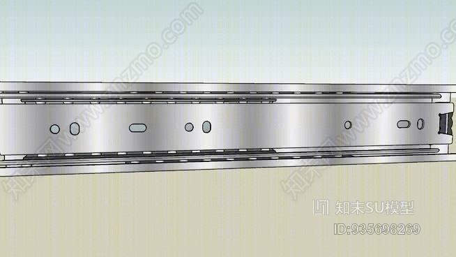 10“滚珠轴承抽屉滑块SU模型下载【ID:935698269】