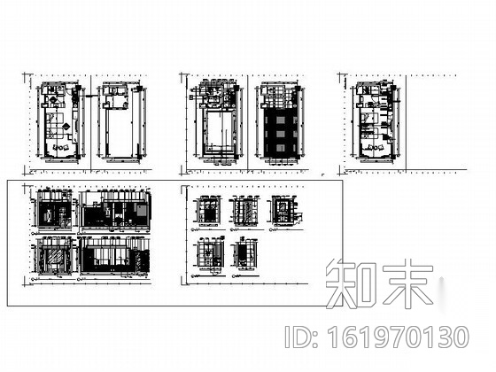 [山东]某奢华大酒店客房A施工图cad施工图下载【ID:161970130】