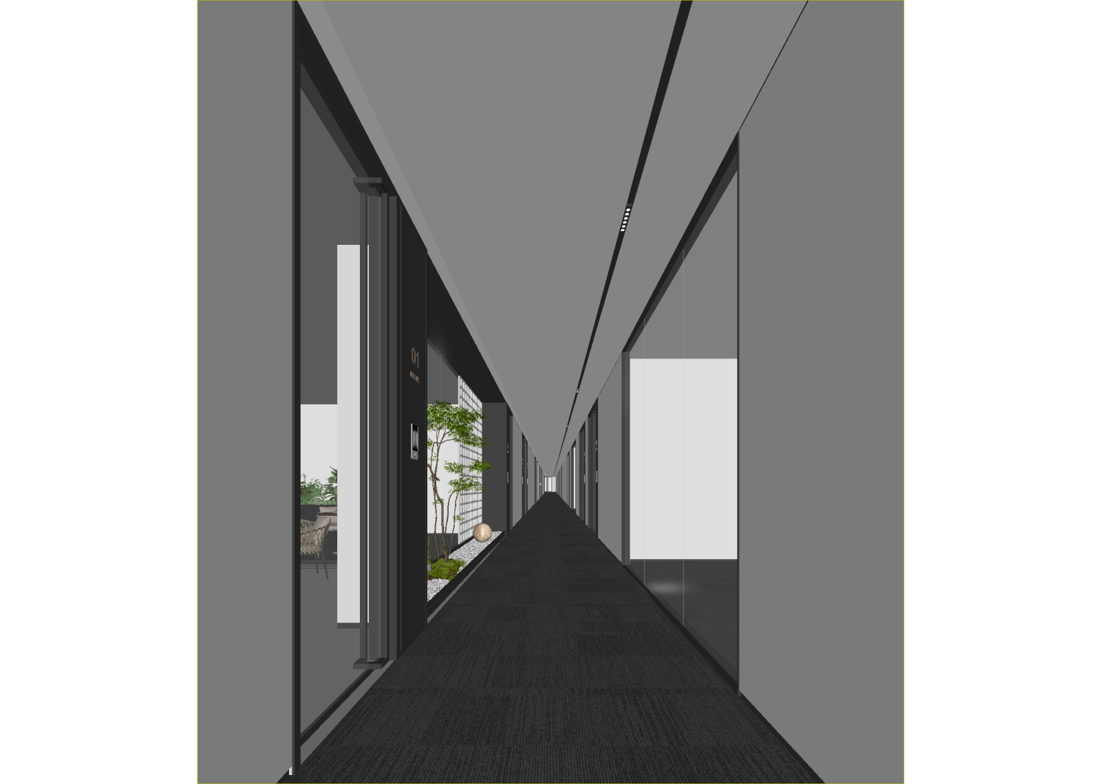现代走廊3D模型下载【ID:1214770258】