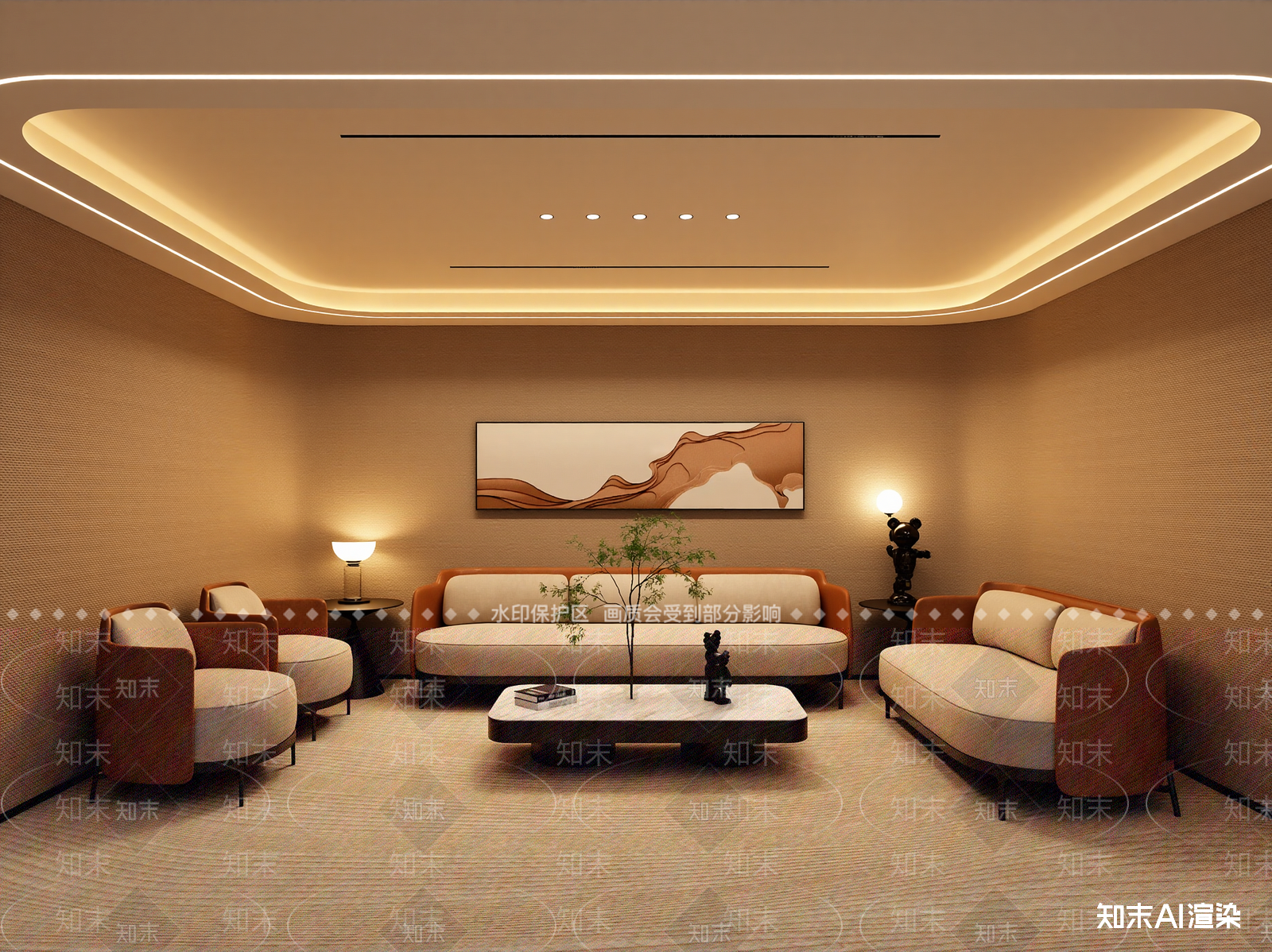 现代酒店大堂3D模型下载【ID:1215101704】