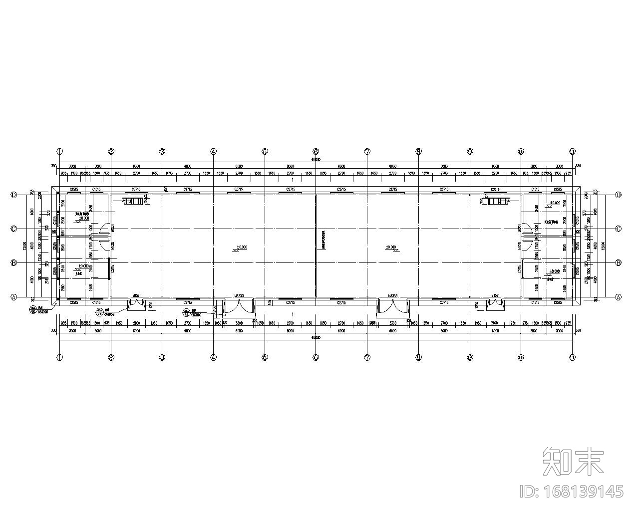 物流仓库混凝土结构cad施工图下载【ID:168139145】