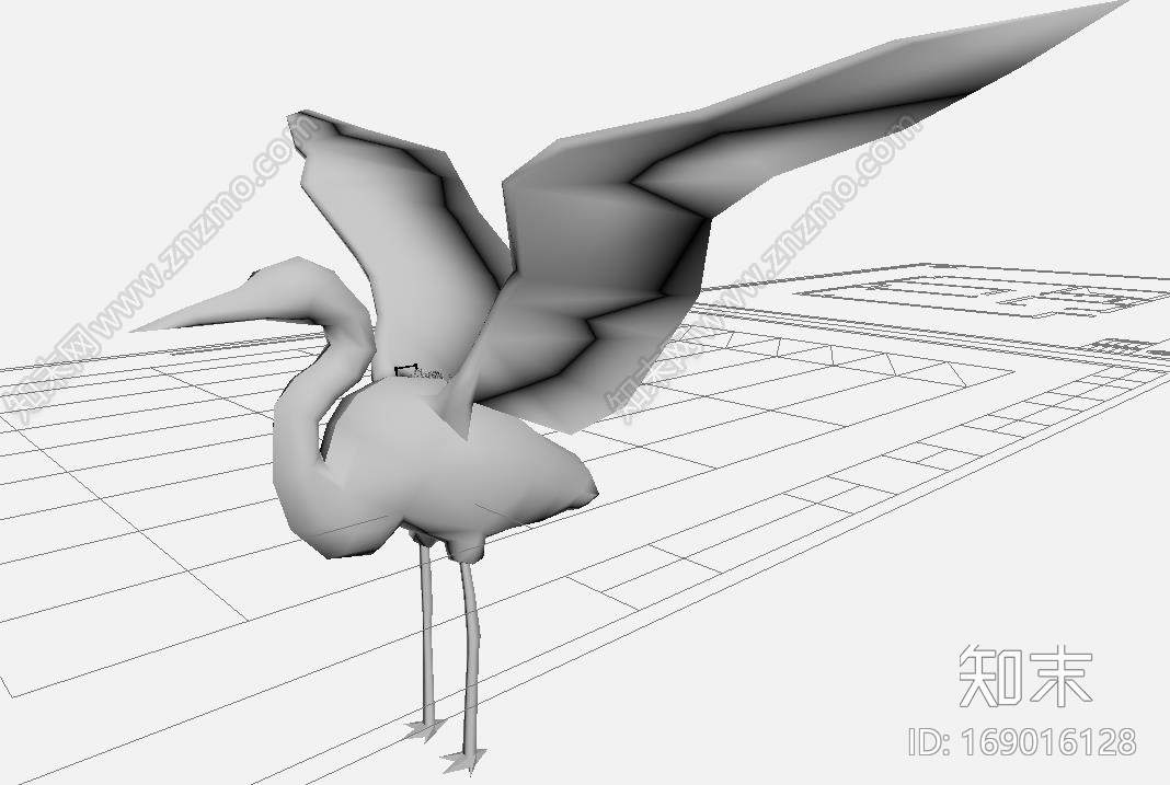 白鹭的模型带飞翔走路动画CG模型下载【ID:169016128】