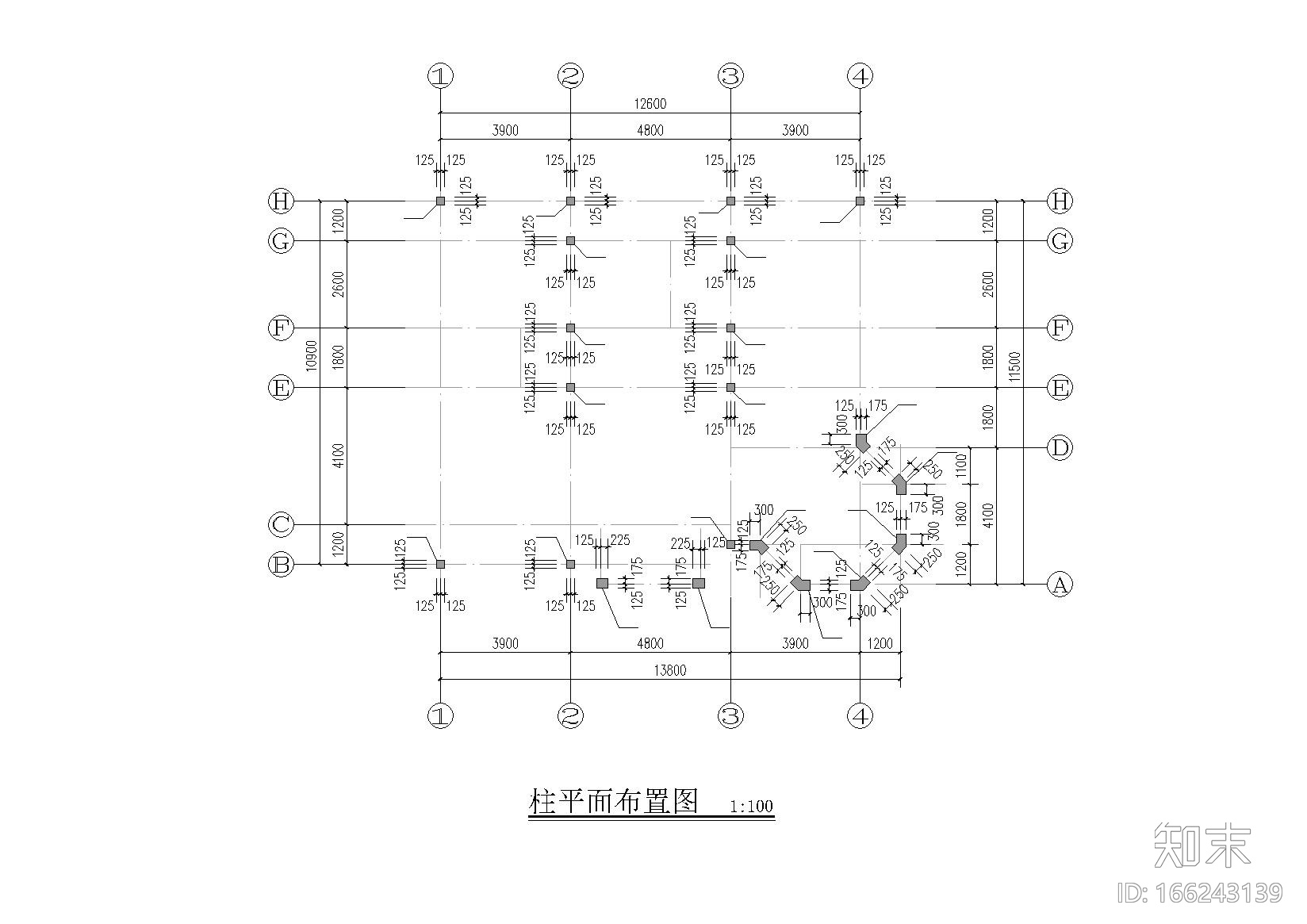 四层砖混结构别墅结构施工图施工图下载【ID:166243139】