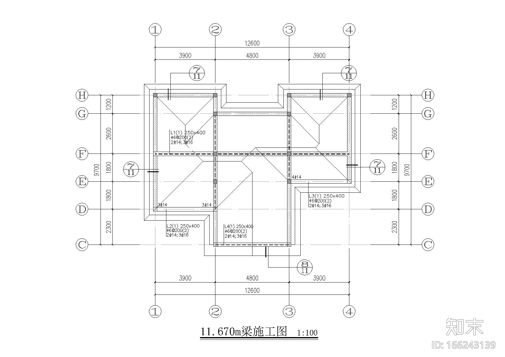 四层砖混结构别墅结构施工图施工图下载【ID:166243139】