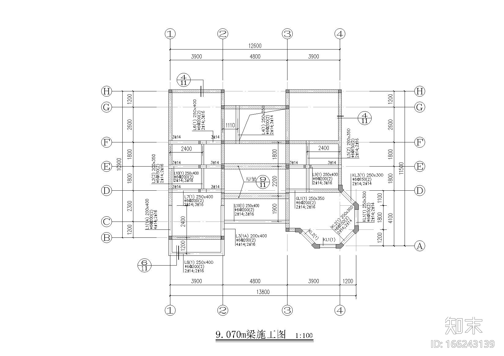 四层砖混结构别墅结构施工图施工图下载【ID:166243139】