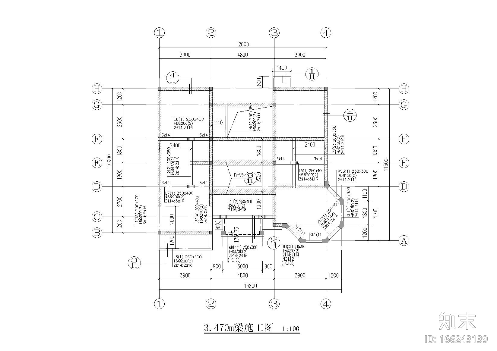 四层砖混结构别墅结构施工图施工图下载【ID:166243139】