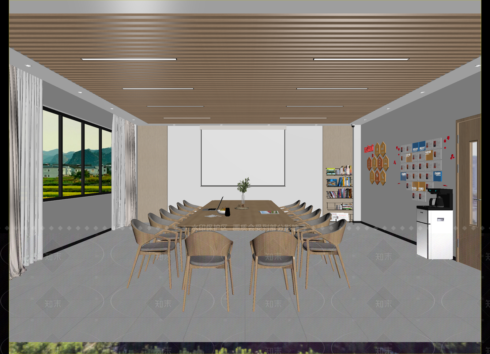 现代会议室3D模型下载【ID:1214987956】