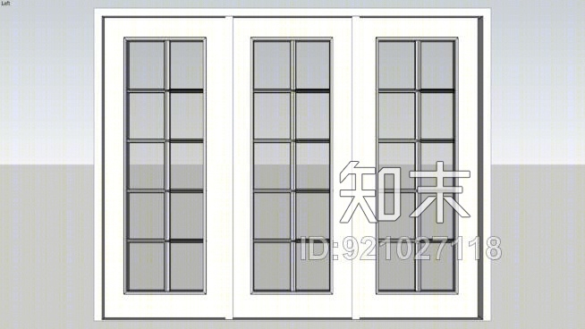 GaldLin三重窗，5×2门框SU模型下载【ID:921027118】