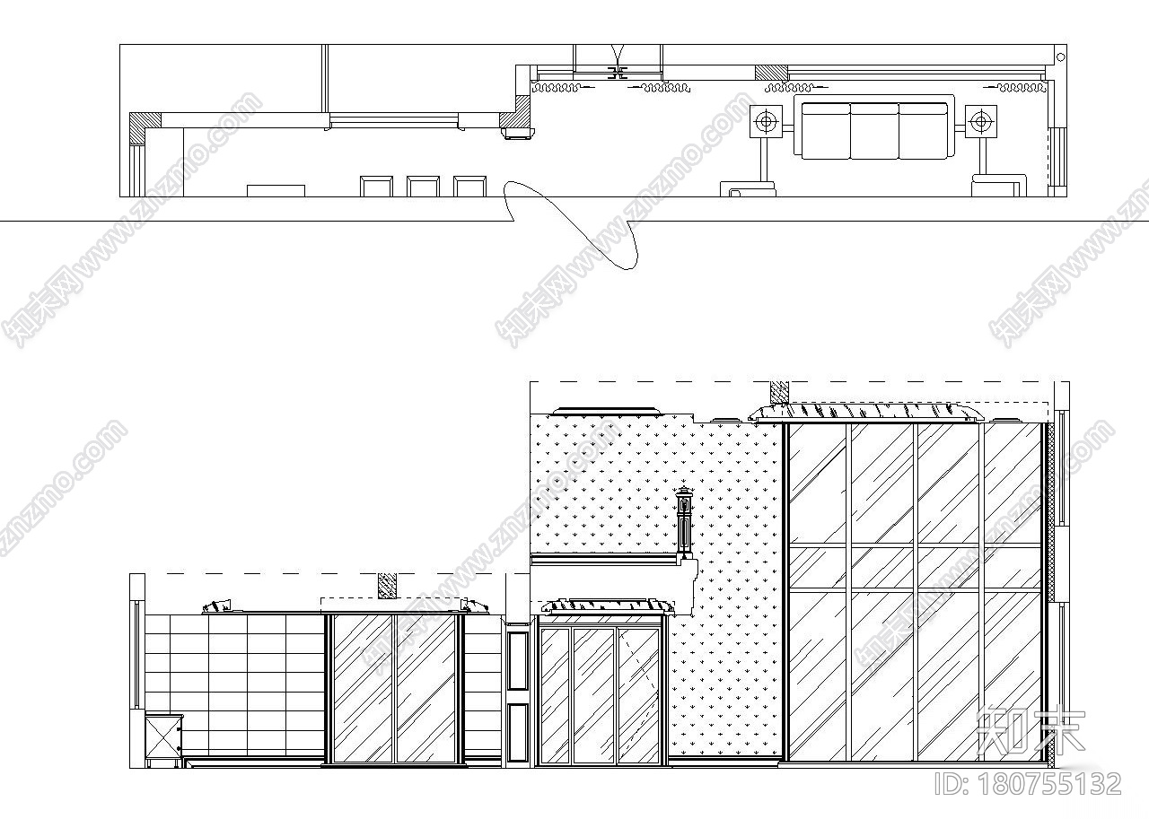 江南华府样板间装修施工图设计（附高清效果图）cad施工图下载【ID:180755132】