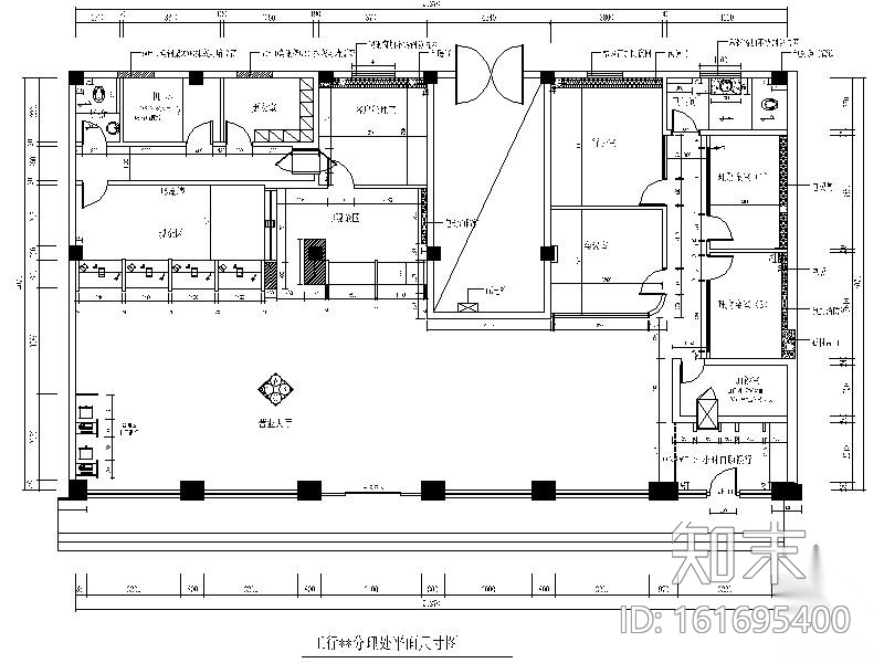 [山东]某工商银行室内改造装修图cad施工图下载【ID:161695400】