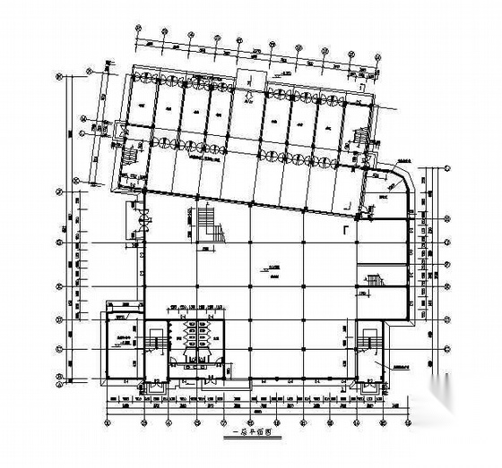 某五层现代化市场综合楼建筑结构施工图cad施工图下载【ID:165142117】
