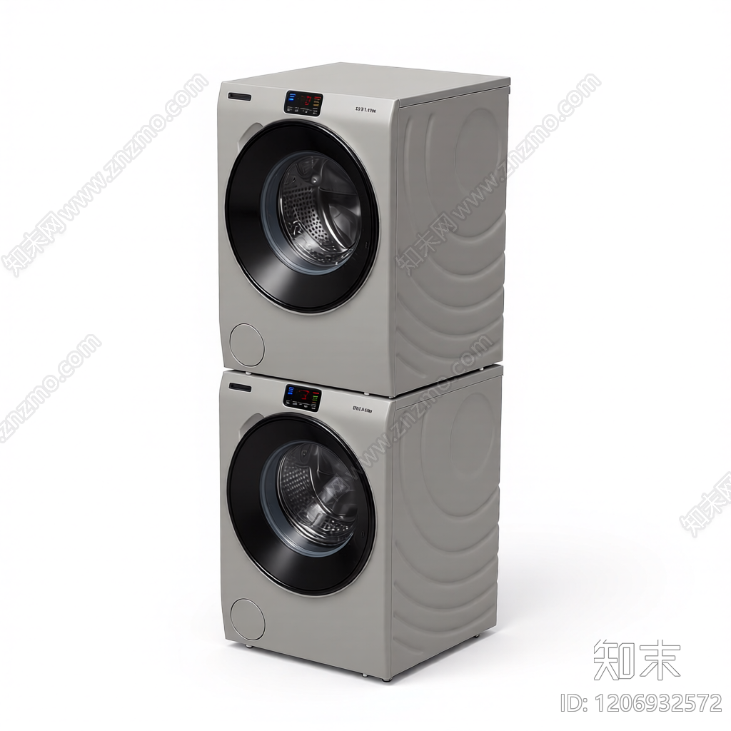 叠放式洗衣机组合3D模型下载【ID:1206932572】