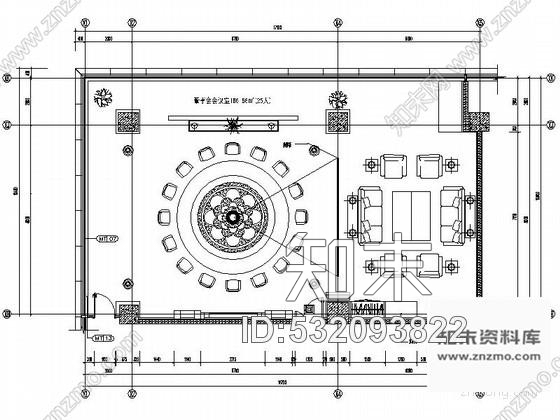 施工图现代办公楼董事会会议室装修图含效果cad施工图下载【ID:532093822】