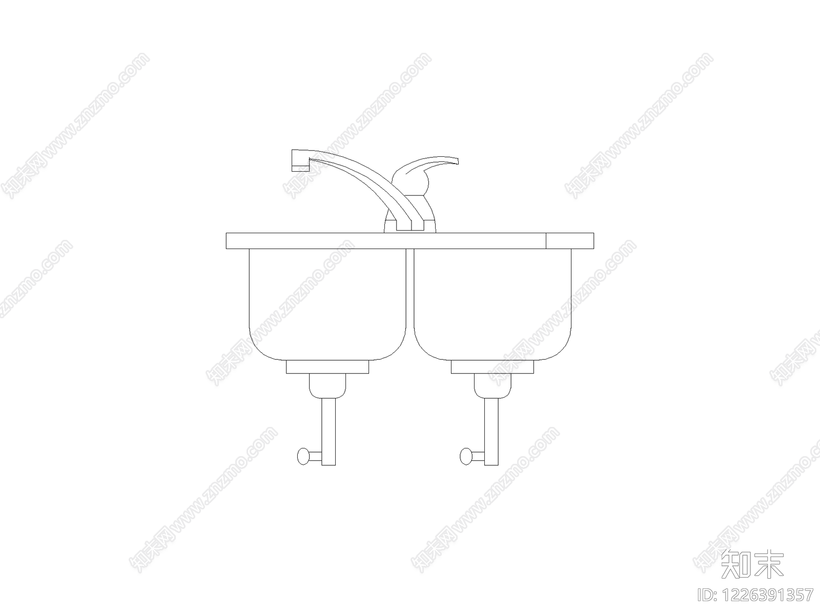 厨房设施cad施工图下载【ID:1226391357】