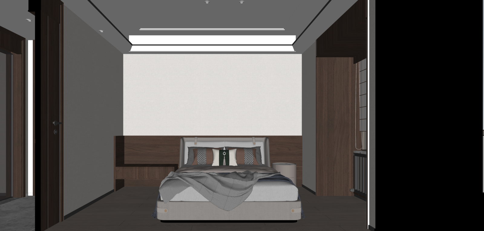 新中式主卧SU模型下载【ID:1216052822】