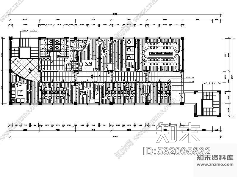 施工图小型办公室装修图(含效果)施工图下载【ID:532095832】