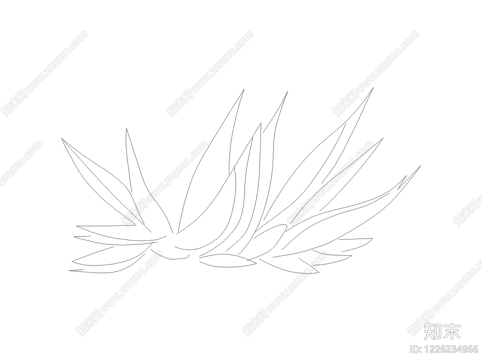 现代灌木种植CAD图纸