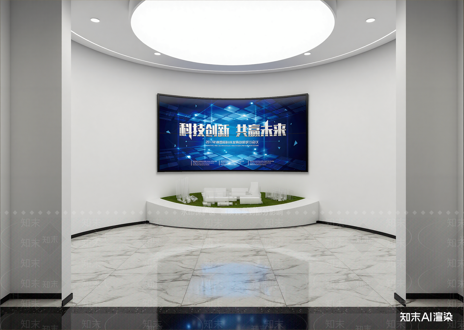 现代科技展厅3D模型下载【ID:1214759126】