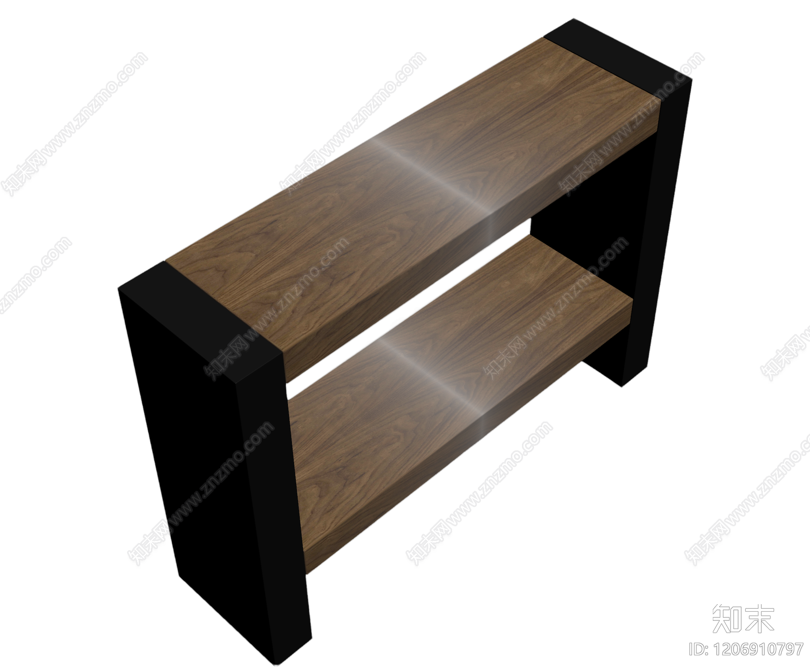 黑框木层架3D模型下载【ID:1206910797】