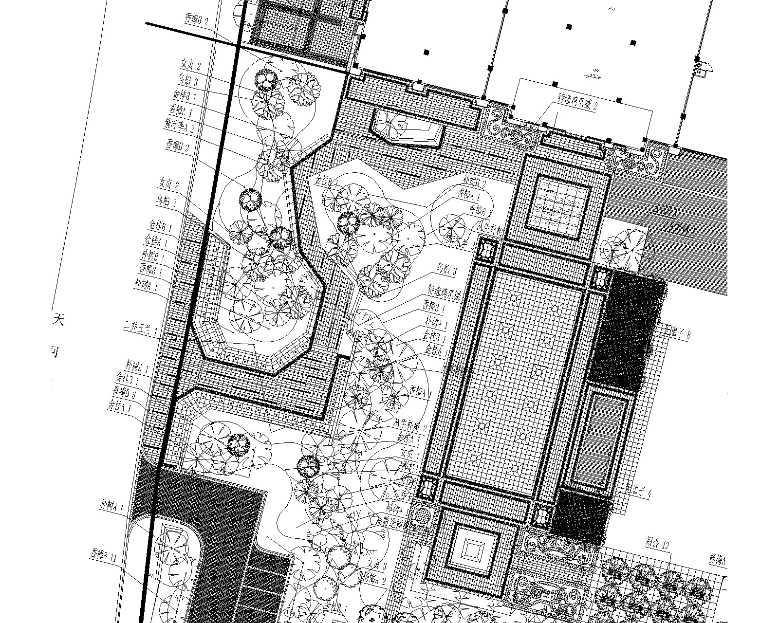 [广东]五矿崇文示范区植物CAD施工图+实景图施工图下载【ID:161035145】