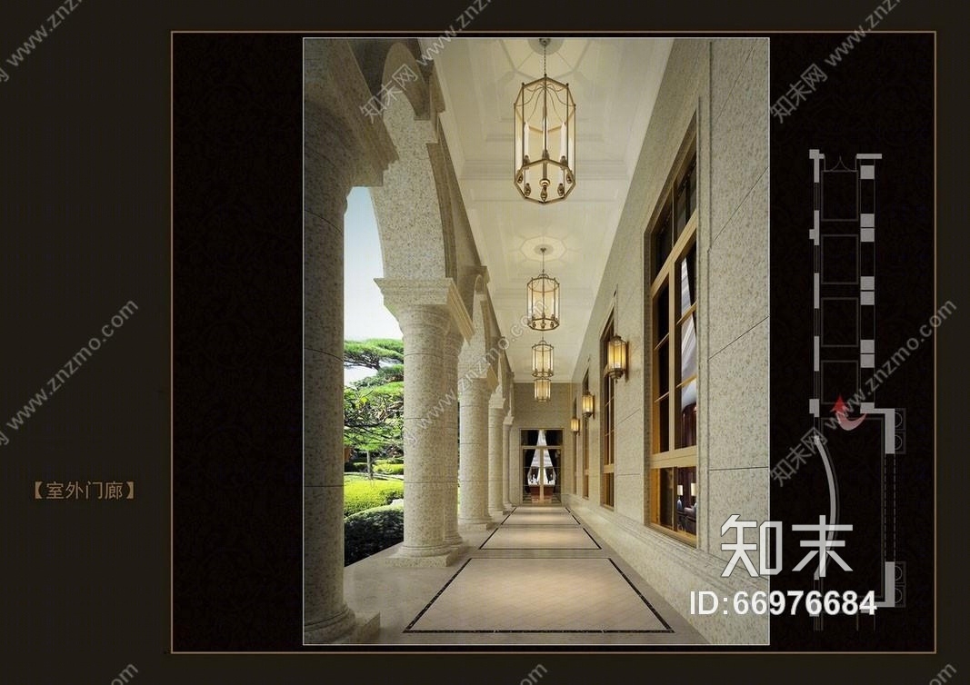金螳螂-滨江丽都桥语售楼部设计方案+CAD施工图纸+效果图cad施工图下载【ID:66976684】